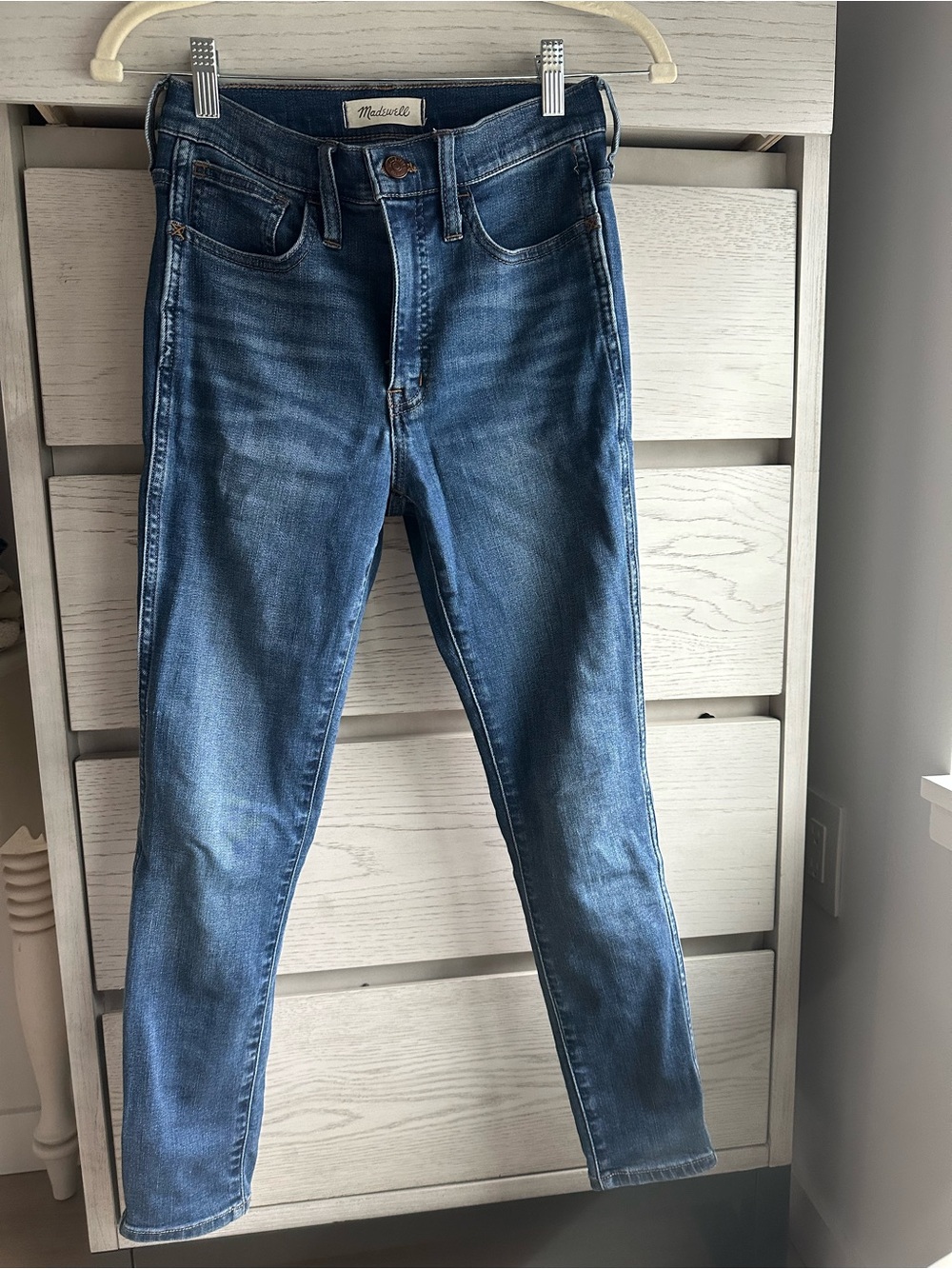 Madewell Women's Blue High-Rise Skinny Jeans - 10” Roadtripper